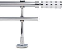 Karnisz podwójny regulowany 70-120 cm 25/28 mm srebrny metalowy solidny