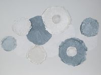 Obraz przestrzeny ręcznie malowany Abstrakcja 90X120 biały