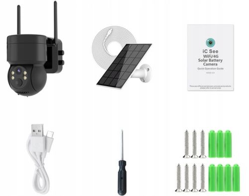 SOLARNA KAMERA IP OBROTOWA ZEWNĘTRZNA WIFI 4MP na Arena.pl