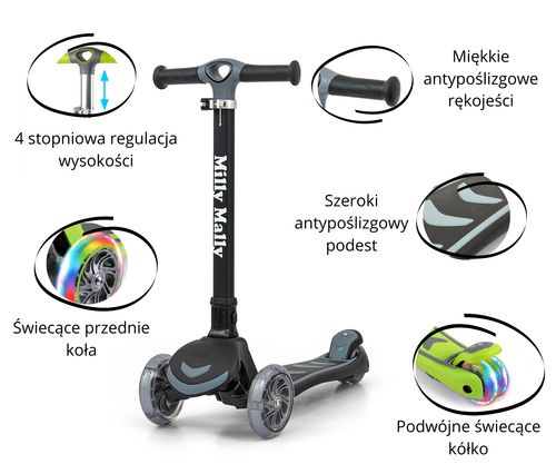 Milly Mally Scooter Boogie Black na Arena.pl