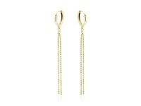 ELEGANCKIE POZŁACANE SREBRNE WISZĄCE KOLCZYKI CHWOSTY ŁAŃCUSZKI KULKOWE