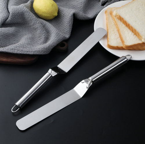 Nóż cukierniczy łopatka stalowa szpatułka srebrna do ciasta, torów, kremu na Arena.pl