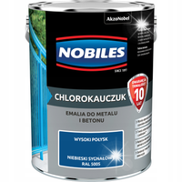 NOBILES CHLOROKAUCZUK EMALIA DO BETONU I METALU NIEBIESKI SYGNAŁOWY 5005 5L