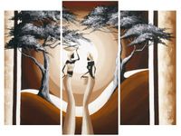 60 90CM OBRAZ 3 ELEM SPACER O ZACHODZIE SŁOŃCA ŚCIENNY DRUK PŁÓTNO