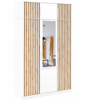 Nadstawka Szafa 3-drzwiowa 150cm Biała Lamele ST