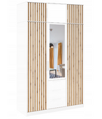 Nadstawka Szafa 3-drzwiowa 150cm Biała Lamele ST