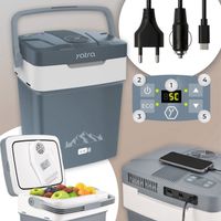 Lodówka turystyczna samochodowa z funkcją grzania YATRA USB 29L Szara