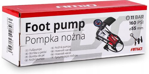 POMPKA NOŻNA SAMOCHODOWA MANOMETR 11BAR METALOWA na Arena.pl