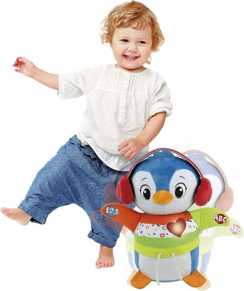 CLEMENTONI TAŃCZĄCY PINGWINEK INTERAKTYWNA MASKOTKA PLUSZAK DŹWIĘK ŚWIATŁO zdjęcie 3