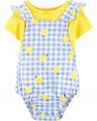 Carter's Zestaw 2-el. Rampers T-shirt Cytryny 12M