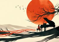 Plakat 84x59,5cm Pianistka