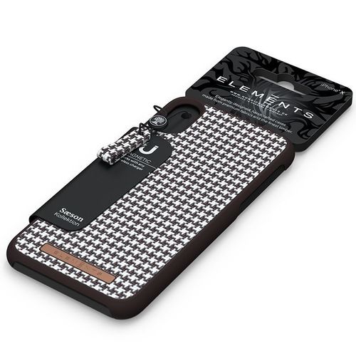 Materiałowe etui iPhone SE 2020 8 7 (Dark Brown Pattern 2) na Arena.pl