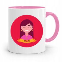 Kubek Różowy Prezent Dla Mamy Matki Mom Prezent Z Nadrukiem Ze Zdjęciem