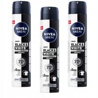 NIVEA MEN Black White Antyperspirant w sprayu męski pod pachy 72H 200ml x3