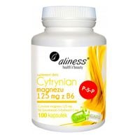 Cytrynian magnezu 125mg z wit B6 100k Aliness