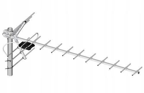 Antena TV kierunkowa Dipol 19R/21-48 DVB-T2 UHF LTE700 symetryzator 14dBi na Arena.pl