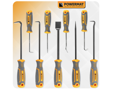 ZESTAW HACZYKÓW Z RĘKOJEŚCIĄ 9el. HAKÓW SKROBAKÓW DO ORINGÓW USZCZELEK HAK na Arena.pl