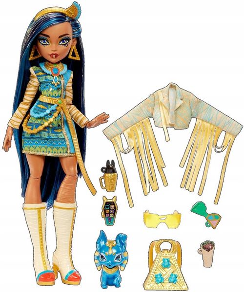 MONSTER HIGH ZESTAW LALKA CLEO DE NILE MUMIA + AKCESORIA ZWIERZĄTKO TUT zdjęcie 7