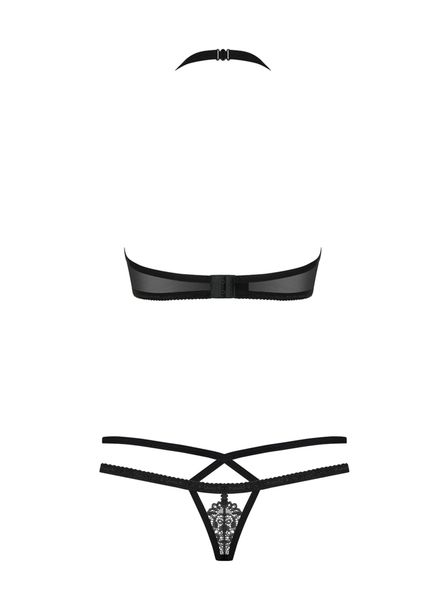 Koronkowy Komplet Stanik Stringi Obsessive L/Xl zdjęcie 6