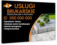 TABLICZKA REKLAMOWA szyld z nadrukiem 40x30 cm usługi brukarskie