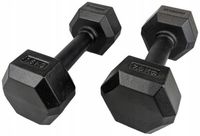 ŻELIWNA HANTLA HEXAGONALNA HEX 2x7,5 KG ZESTAW