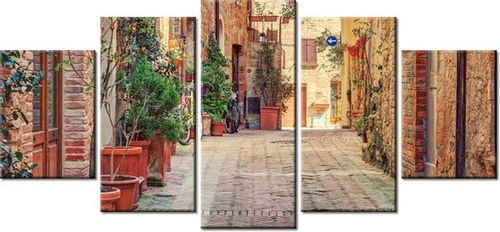 70CM 150CM OBRAZ 5 ELEM STARA ALEJKA TOSKANII ŚCIENNY na Arena.pl