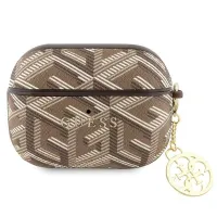Etui Guess GCube Charm na AirPods Pro - brązowe