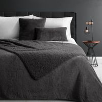 Narzuta futrzana Nina stalowa 220x240 cm elegancka i ciepła