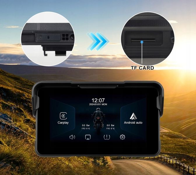 TABLET STACJA MOTOCYKLOWA MULTIMEDIALNA NAWIGACJA CARPLAY ANDROID AUTO zdjęcie 3