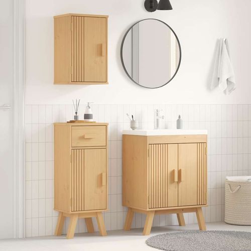 Zestaw Mebli Łazienkowych 3 pcs Brązowy 114 x 43 x 73.5 cm na Arena.pl