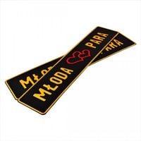 Ślubne tablice rejestracyjne MŁODA PARA, aluminiowe, tłoczone