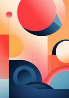 Plakat 21x29,7cm Geometryczne Marzenia