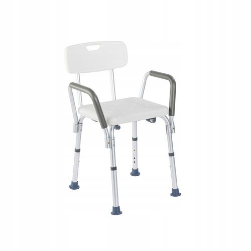 TABORET POD PRYSZNIC KRZESŁO PRYSZNICOWE STOŁEK ALUMNIOWY OPARCIE UCHWYTY na Arena.pl