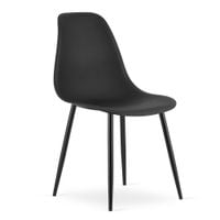 Krzesło skandynawskie czarne WAT do kuchni biuro jadalni loft