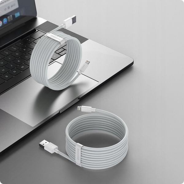 BASEUS MOCNY KABEL USB - LIGHTNING DO IPHONE IPAD PRZEWÓD 2.4A 1.5M 2SZT zdjęcie 10