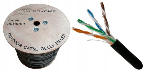 KABEL PRZEWÓD UTP zewnętrzny ŻELOWANY RJ45 skrętka 100m ZIEMNA na Arena.pl