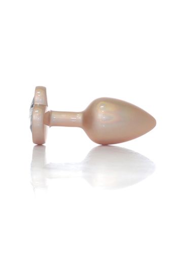 plug jewellery pearl gold heart plug  clear s na Arena.pl