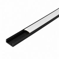 PROFIL LED PCV 2M CZARNY MLECZNY NAWIERZCHNIOWY MAX 12MM