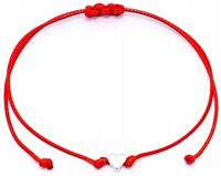 .Bransoletka czerwona z sercem.