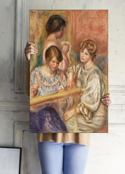 Embroiderers, Pierre-Auguste Renoir - plakat 42x59,4 cm zdjęcie 2