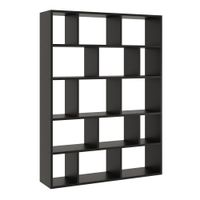 Duży regał wiszący, półka ścienna, 105x18x141 cm, czarny, mat | TYLETEGOTU