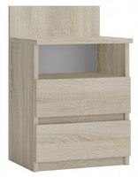 Stolik Nocny 2SZ z Półką 40 cm Sonoma MALWINA TS - 5 Kolorów