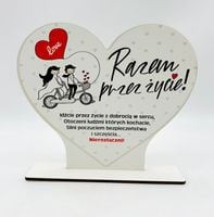 stojak serce pojedyncze kolor rower 3303-rr- rowerem przez życie