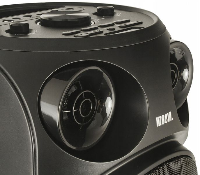 Moevi Duży głośnik 70 W przenośny, kolumna karaoke z mikrofonem, 63 cm zdjęcie 13