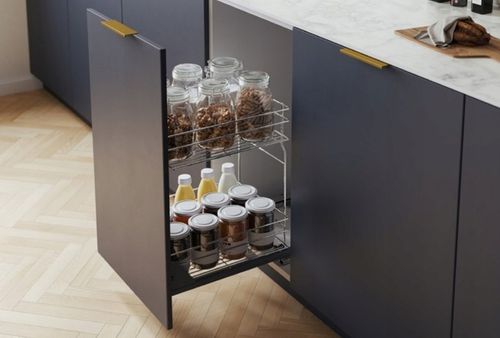 KOSZ CARGO MINI DOLNE PODBLATOWE 2 PÓŁKI 300 CICHY DOMYK WYSUW CHROM na Arena.pl