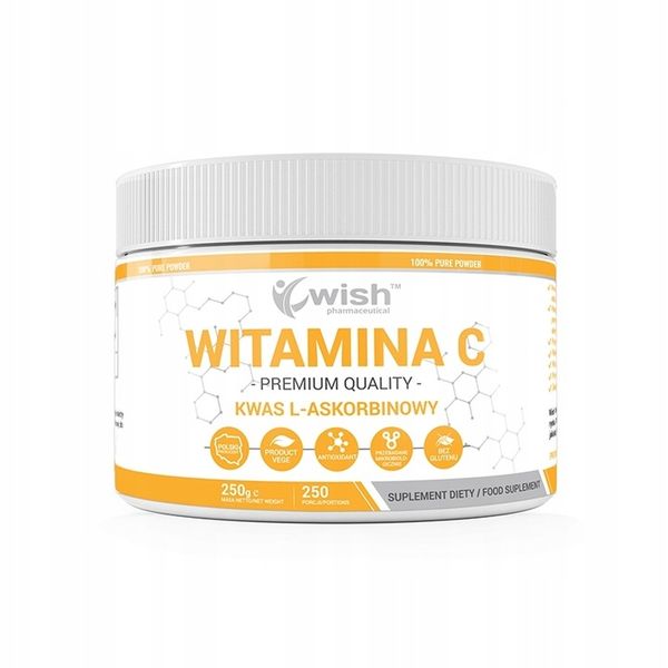 WITAMINA C W PROSZKU 100% WITAMINY KWAS L-ASKORBINOWY WISH 250g zdjęcie 1