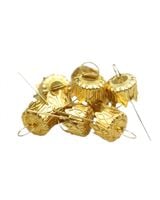 zawieszki do bombek 16mm złote 12szt. | zw-5894