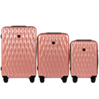 Zestaw 3 walizek Wings PC Golden Eagle PINK