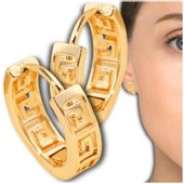 Kolczyki złote stal chirurgiczna pozłacane masywne ażurowe kółka