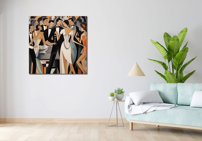 Obraz 90x90cm Bal w Art Deco zdjęcie 2